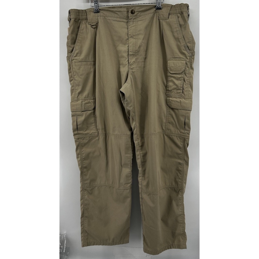 5.21 Tactical Series Poly Blend Cargo Pants Beige Men's Size 42x32